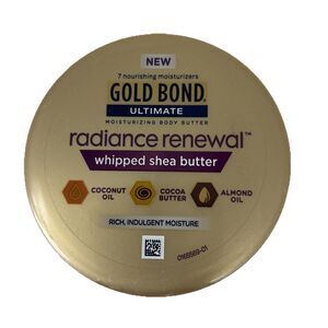 Gold Bond Ultimate Radiance Renewal Cream Whipped Shea Butter 8 oz